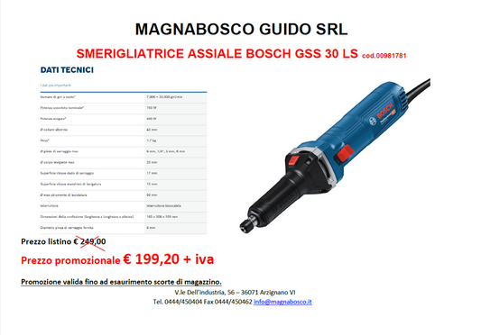 Smerigliatrice assiale Bosch GGS 30